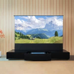 Laser TV Lowboard Integrated Schwarz Matt