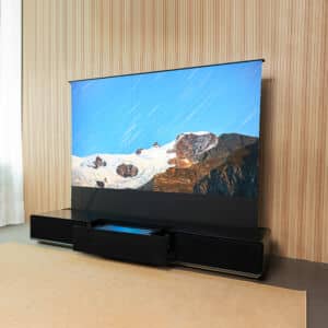 Laser TV Lowboard Integrated Schwarz Matt