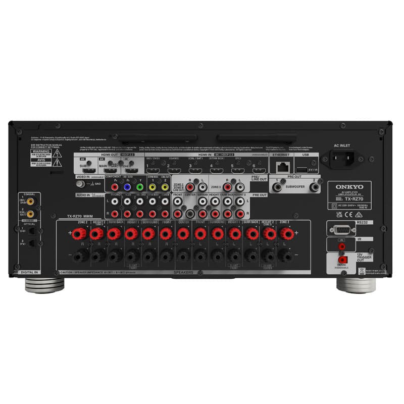 Onkyo TX-RZ70 Rückseite