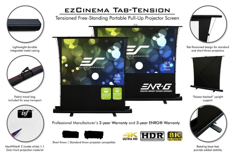 Elite Screens ezCinema Tab-Tension